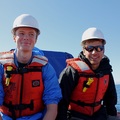 Cody and Matt in the small boat