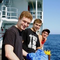 Cody, Matt, and Brendan enjoying the sunshine