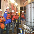 Leg 5 students readying to launch the CTD Rosette