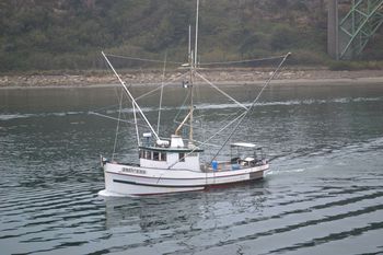 Newport fishing boat in the jetty