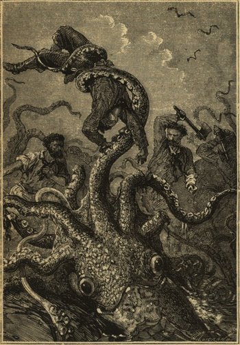 Squid Holding Sailor