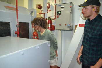 Tracie and Quae on the Engine Room Tour