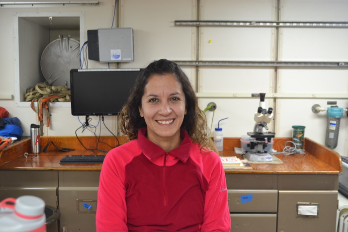 Romina in the Main Lab