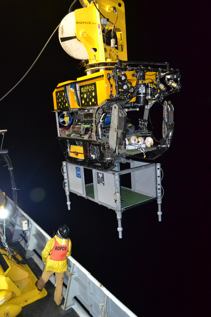 ROPOS Going in on Axial Seamount Dive R1712