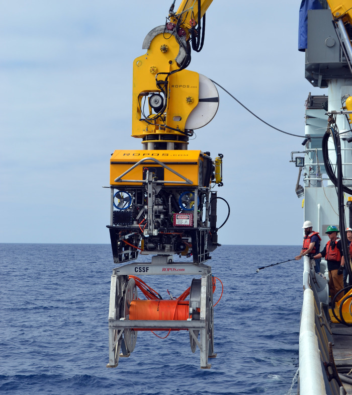  ROPOS Taking ROCLS and Cable Drum to Seafloor