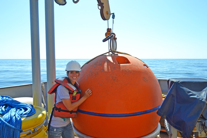 Tracie Hugs the OR Offshore Mooring Float