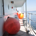 Buoys on the starboard walkway